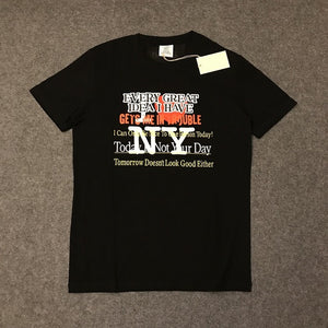 19ss Vetements T Shirt Men Women Streetwear Embroidery T-shirt Harajuku High Quality Cotton Top Tees Vetements Tshirt  mesh top