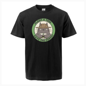 Plant The Tree Save The Forest Tonari No Totoro Japan Anime Men T-Shirt Funny Cotton Men T Shirts Hip Hop Style Male Streetwear