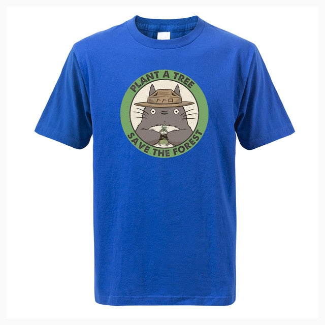 Plant The Tree Save The Forest Tonari No Totoro Japan Anime Men T-Shirt Funny Cotton Men T Shirts Hip Hop Style Male Streetwear