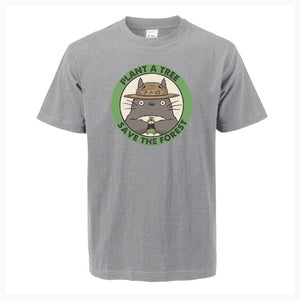 Plant The Tree Save The Forest Tonari No Totoro Japan Anime Men T-Shirt Funny Cotton Men T Shirts Hip Hop Style Male Streetwear