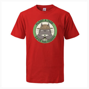 Plant The Tree Save The Forest Tonari No Totoro Japan Anime Men T-Shirt Funny Cotton Men T Shirts Hip Hop Style Male Streetwear