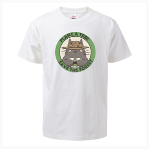 Plant The Tree Save The Forest Tonari No Totoro Japan Anime Men T-Shirt Funny Cotton Men T Shirts Hip Hop Style Male Streetwear