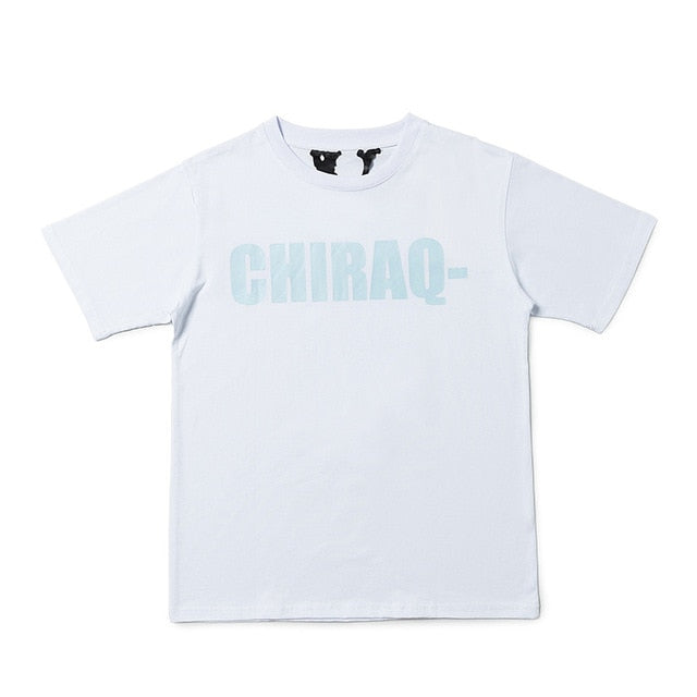 2020 Summer Best Quality CHIRAQ-V Printed Women Men T shirts tees Hiphop Skateboard Brand Men Casual Short Sleeve T shirt