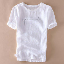 Load image into Gallery viewer, Cotton Linen Short Sleeve T shirts Men 2017 Summer Breathable Fashion Tees O Neck Casual Tops Mens Casual Solid T-shirt TS-248
