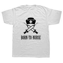 Load image into Gallery viewer, Born to Nurse Funny T Shirt Men Cotton Short Sleeve T-shirt
