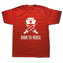 Load image into Gallery viewer, Born to Nurse Funny T Shirt Men Cotton Short Sleeve T-shirt
