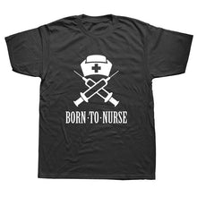 Load image into Gallery viewer, Born to Nurse Funny T Shirt Men Cotton Short Sleeve T-shirt
